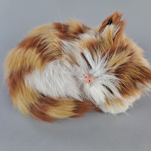 Unbranded Accents Vintage Real Rabbit Fur Cat Figurine Poshmark